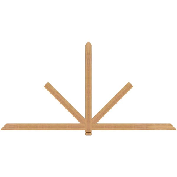Ekena Millwork Kennewick Timber Gable Bracket, Western Red Cedar, 96"W x 48"H x 1 1/2"D x 3 1/2"F, 12/12 Pitch GBW096X48X0204KEN00SWR - main